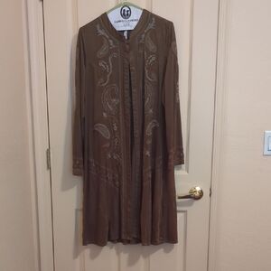 Monoreno Olive Embroidered Jacket